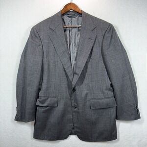 Vintage Polo Ralph Lauren Sport Coat Blazer Mens Gray USA Made Union Wool 43R